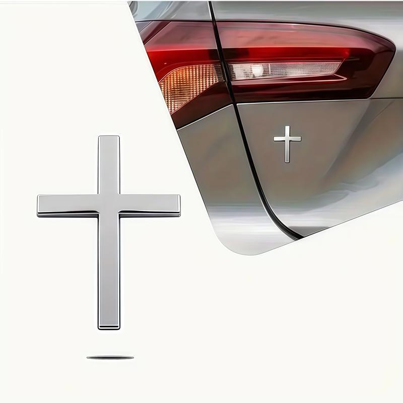 Two PcsCar Exterior Decorative Sticker Universal Cross Design for Motorcycle & SUV Car Decorations Decal Sticker for Cars Car Decals Easy Application Stylish Cross Aesthetic Enhancer