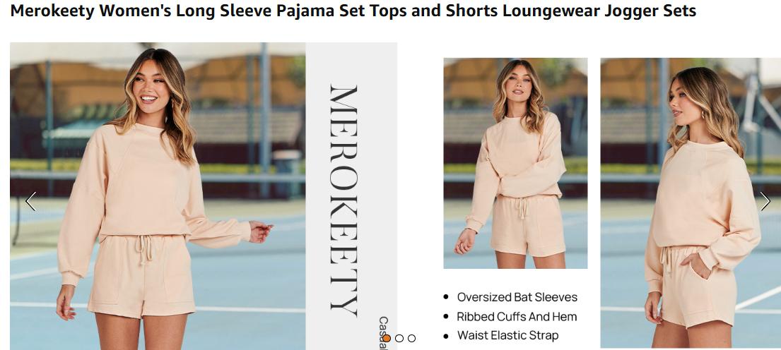 MEROKEETY Women's 2025 Fall Oversized Batwing Sleeve Lounge Sets Casual Top and Shorts 2 Piece Outfits Sweatsuit MEROKEETY Women's 2025 Fall Oversized Batwing Sleeve Lounge Sets Casual Top and Shorts 2 Piece Outfits Sweatsuit