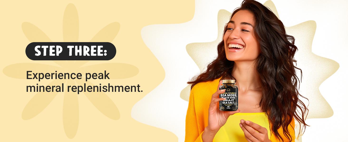 MAJU 18-in-1 Mineral Replenish Capsules (60ct) - Concentrated Dietary Supplement w/ 20:1 Sea Moss Extract Natural Superfood Nutraceuticals Healthcare Fitness Edible