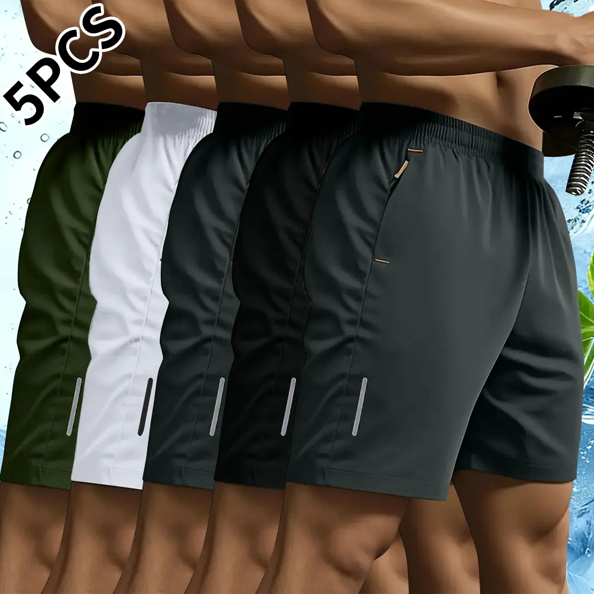 White + Army Green + Dark Gray + Black + Dark Gray