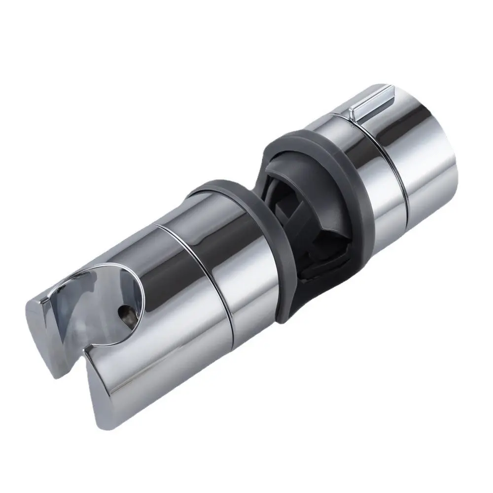 Adjustable Shower Head Bracket, Fits 20-25mm Rods, Tool-Free Removal, 360° Rotation, Ideal for Home & Hotel Bathrooms, Chrome Finish, Handheld Shower, Adjustable Shower Head Holder