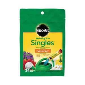 Miracle-Gro Watering Can Singles All Purpose Water Soluble Plant Food, For Flowers, Vegetables, Houseplants, Trees, Indoor and Outdoor Plants, 24 Packets