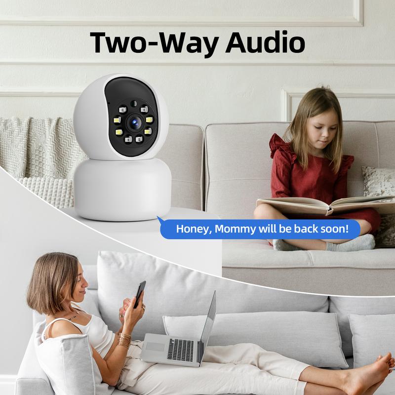 Hawkray 4MP 360° Pan/Tilt  WiFi Cameras for Home Security 5G/2.4 Dual-Band WiFi Pet/Dog/Baby Camera with Phone App 2-Way Audio, Night Vision Easy & Quick Install 911 Alarm Open AI enable US Local Cloud Storage Monitoring Surveillance