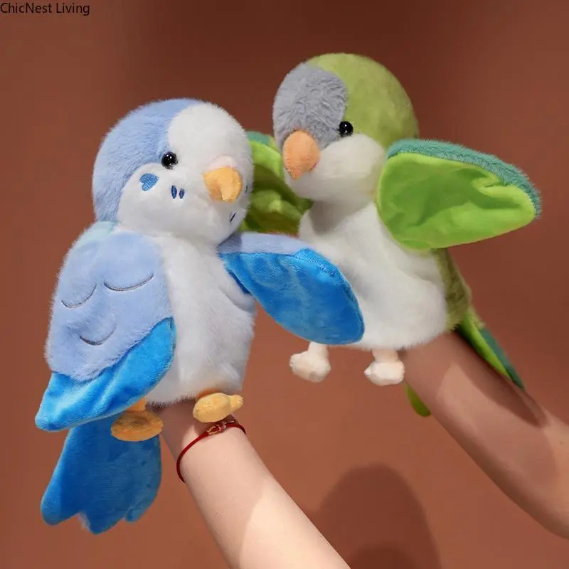 Adorable Bird Plush Hand Puppet, Soft Stuffed Animals for Kids, Hypoallergenic Interactive Toy that Enhances Creativity, Stuffedanimals, Parrot, 20Cm, 7.87In, Soft Adorable Stuffed, Stuffedtoy, Soft Huggable, Cozy Home Decor