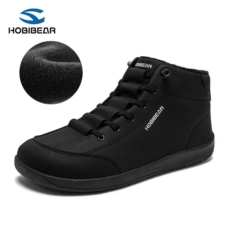 HOBIBEAR Women’s High Top Closed Leather Barefoot Shoes Wide Toe, Durable, Functional Design Everyday Women’s Shoes for Walking, Everyday Shoes tiktokshopbacktoschool,back to school,back to school haul
