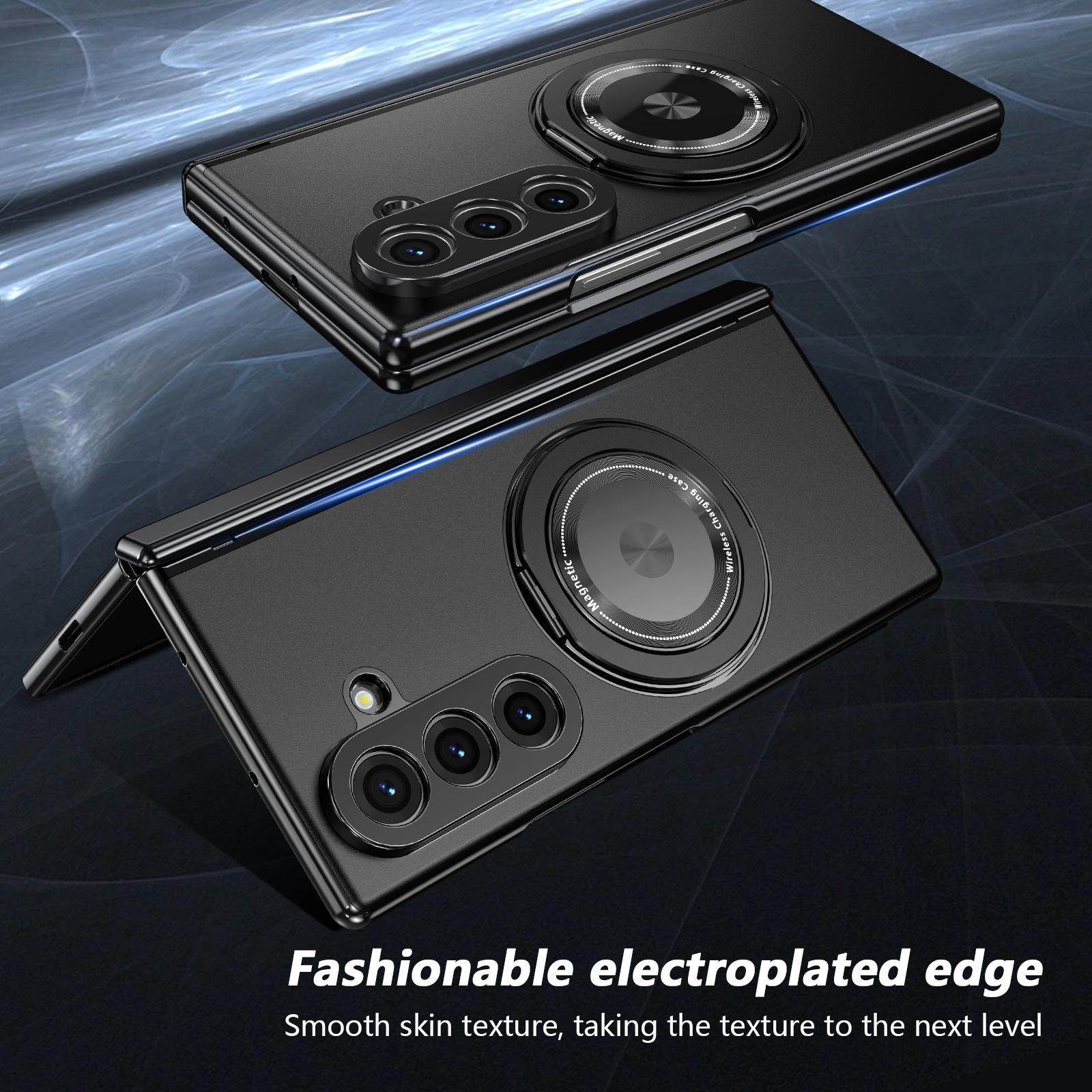 Compatible with Phone Case for Galaxy Z Fold7/6/5/4/3 & Z Flip7/6/5/4/3 with Rotating Stand, Shockproof Protective Cover -HN1117