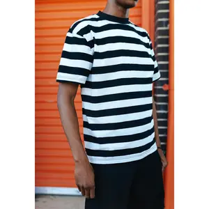 Striped Oversize Box Short Sleeve Tee