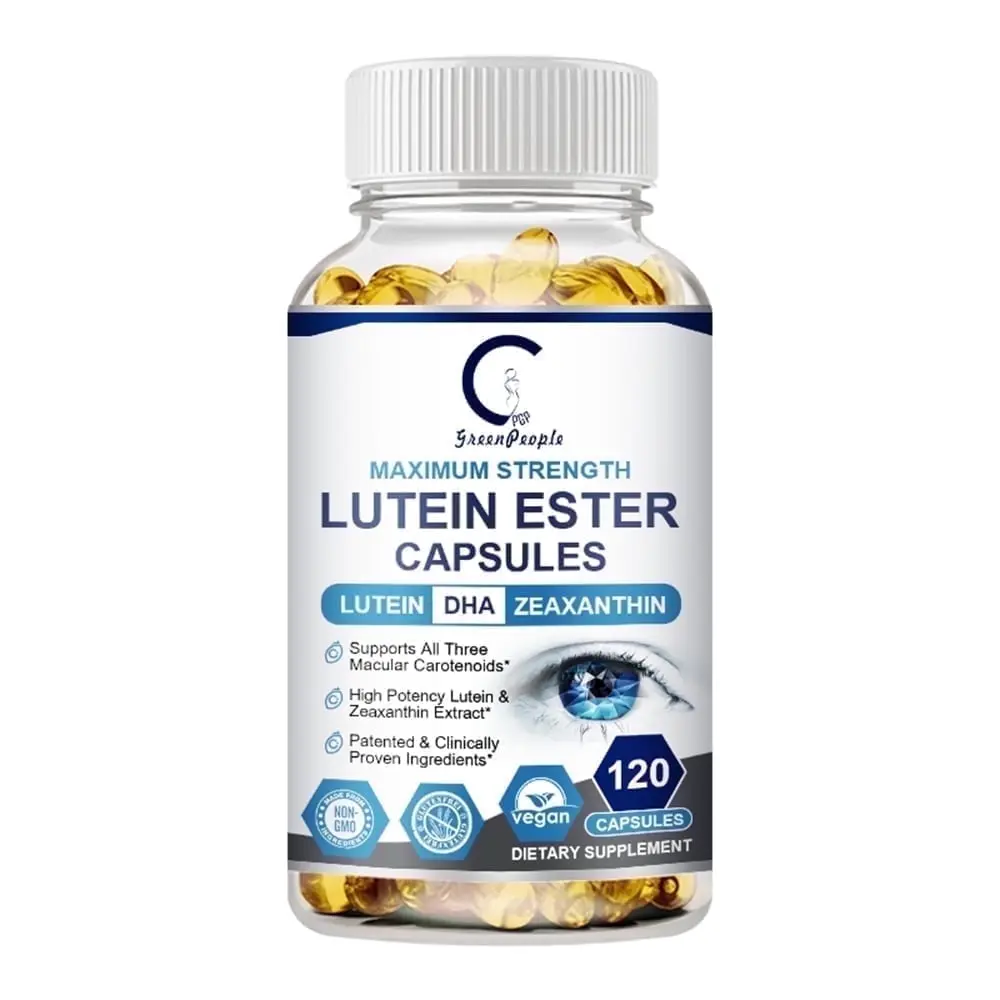 Greenpeople Lutein Zeaxanthin & Bilberry Extract Capsules - Supports Eye Strain, Dry Eyes and Vision Health Function - 120 Capsules, Lutein Eye Vitamins, Eye Supplements