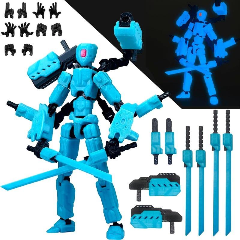 T13 Action Figure Set 8 inch T 13 Multi-Articular Mobile Robot Nova T-13,Desktop Decorations for Game Lovers Toys Assembly Completed