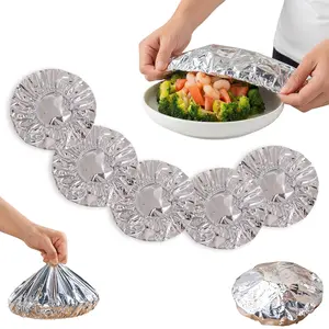 10 Pcs Adjustable Aluminum Foil Food Covers, Pop-Up Tin Foil Food Insulation Cover for Kitchen Dishes, Warmth Retention, Kitchen Aluminum Foils Bag for Any Plate or Bowl,back to school,back to school haul
