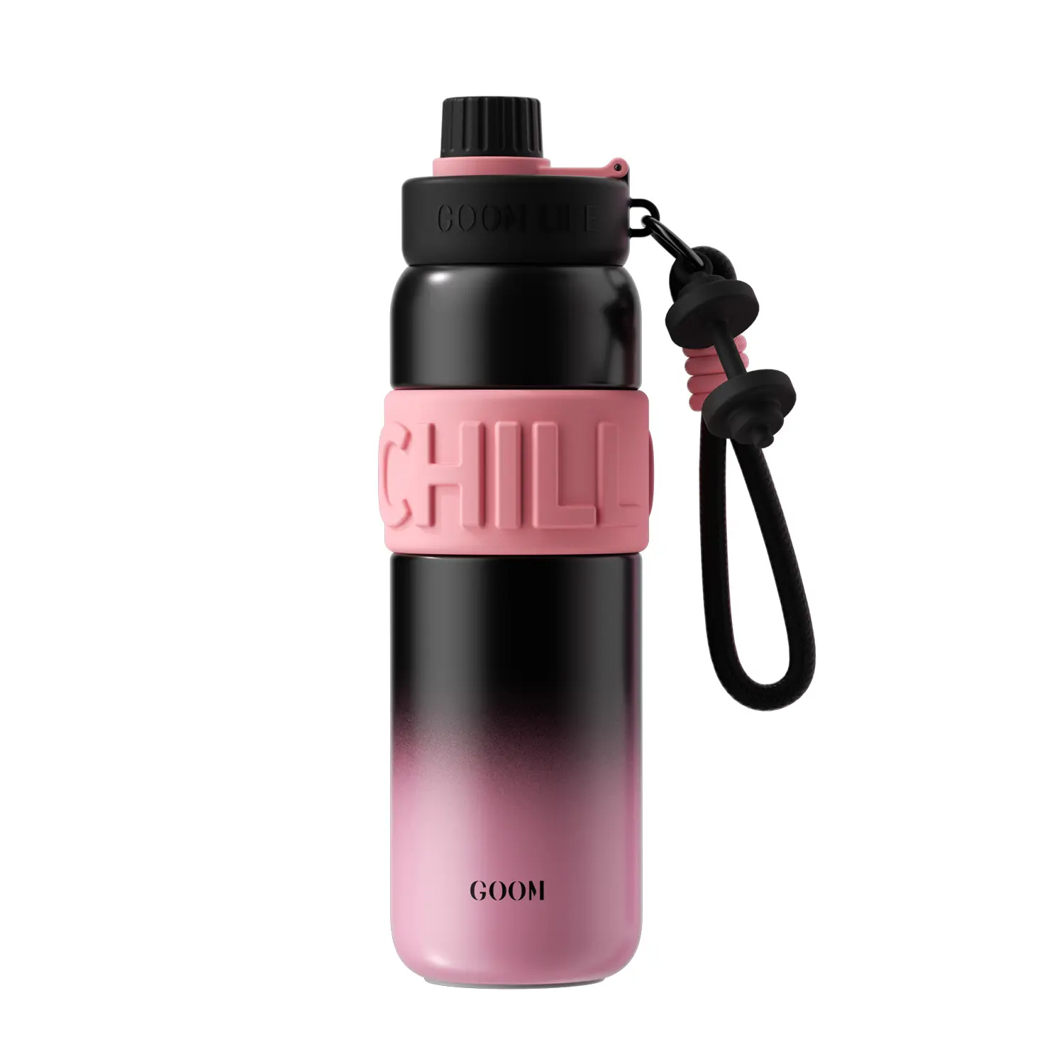GOOM 23oz Cold Insulated Bottle – Lightweight, Leakproof, 3 Ways to Drink, Made for Light Sports & Daily Use
