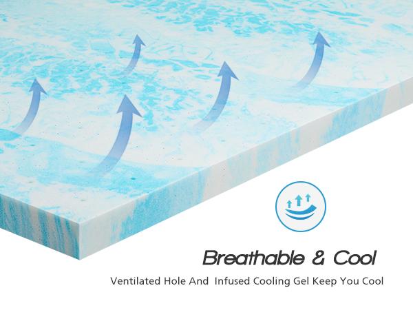 Sweet Furniture S -  Mattress Topper Full Gel Memory Foam Mattress Topper