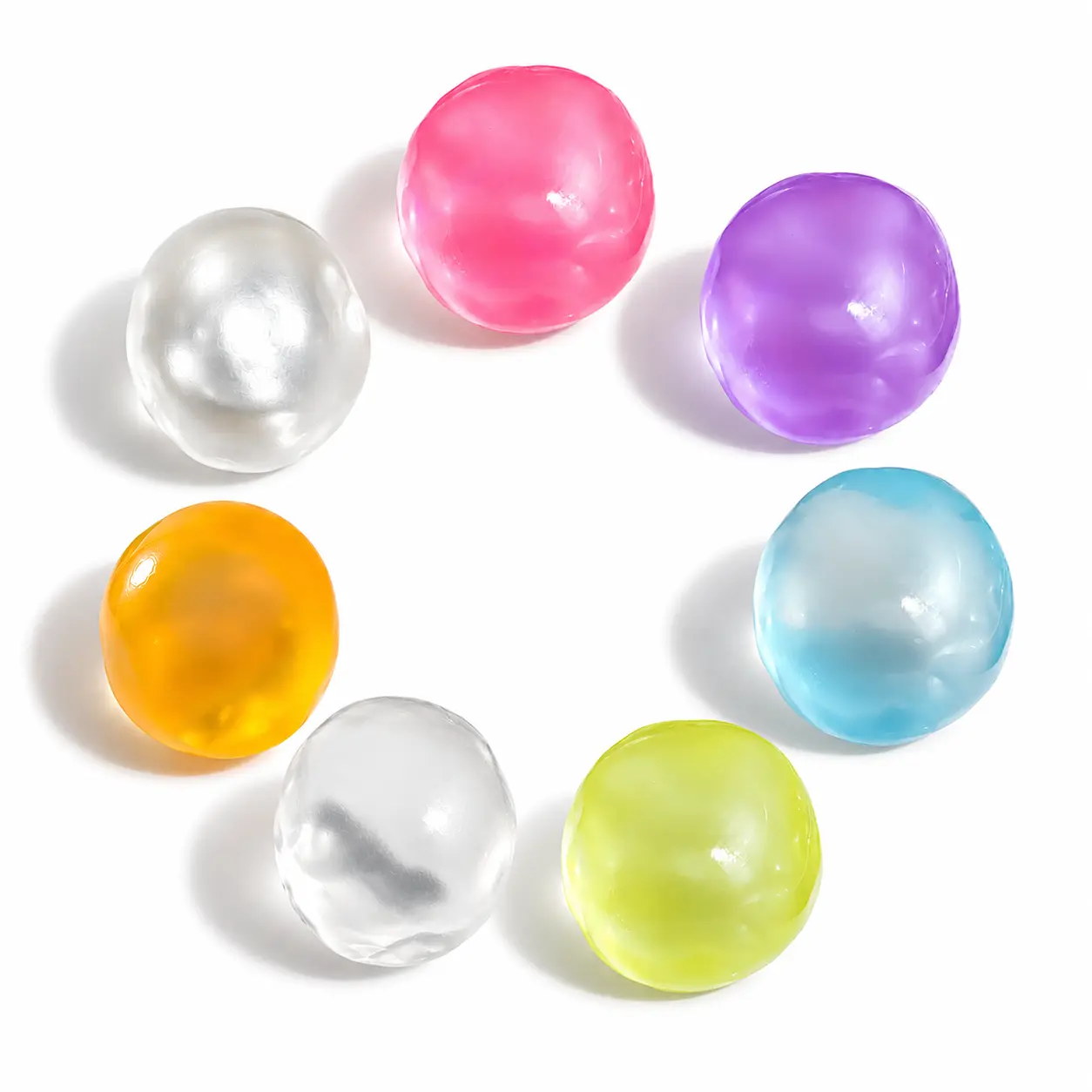 Coconut Oil Like Sheen Squishy Toy - Squilo Non-Rebound Moldable Faseline Filling decompression Sensory Fidget Toys for Stress Relief soft squish ball fun stress ball Multicolored cute relief toy summervibes party gift idea