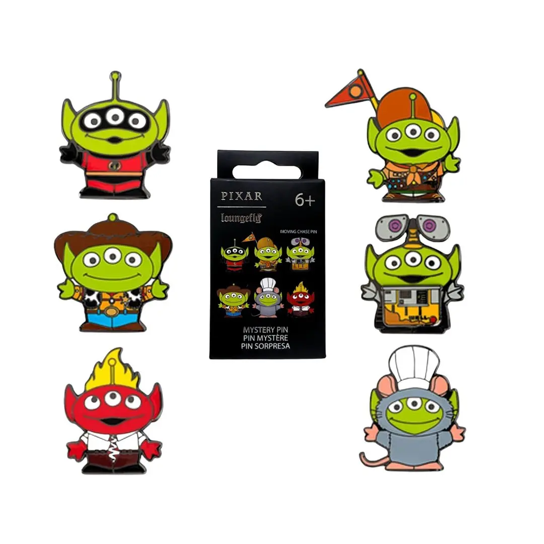 Loungefly Disney Pixar Toy Story Alien Mystery Box Brooch Pin, Fashion Lapel Pin for Clothes Collar Accessories, Brooch Pins