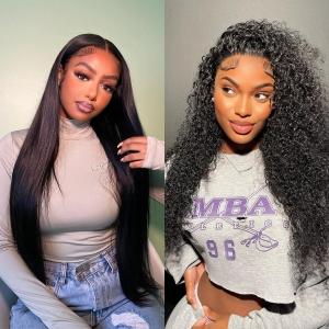 [LIVE-ONLY] Ashine Burmese Curly Water Wave Bundles Human Hair 10A Brazilian Virgin Human Hair 14-30 Inches Bundles Double Weft Bundles Natural Black Color Wet and Wavy Glueless
