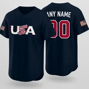 Custom USA Baseball Jersey – Personalized American Flag Baseball Shirt, Patriotic Custom Name Jersey