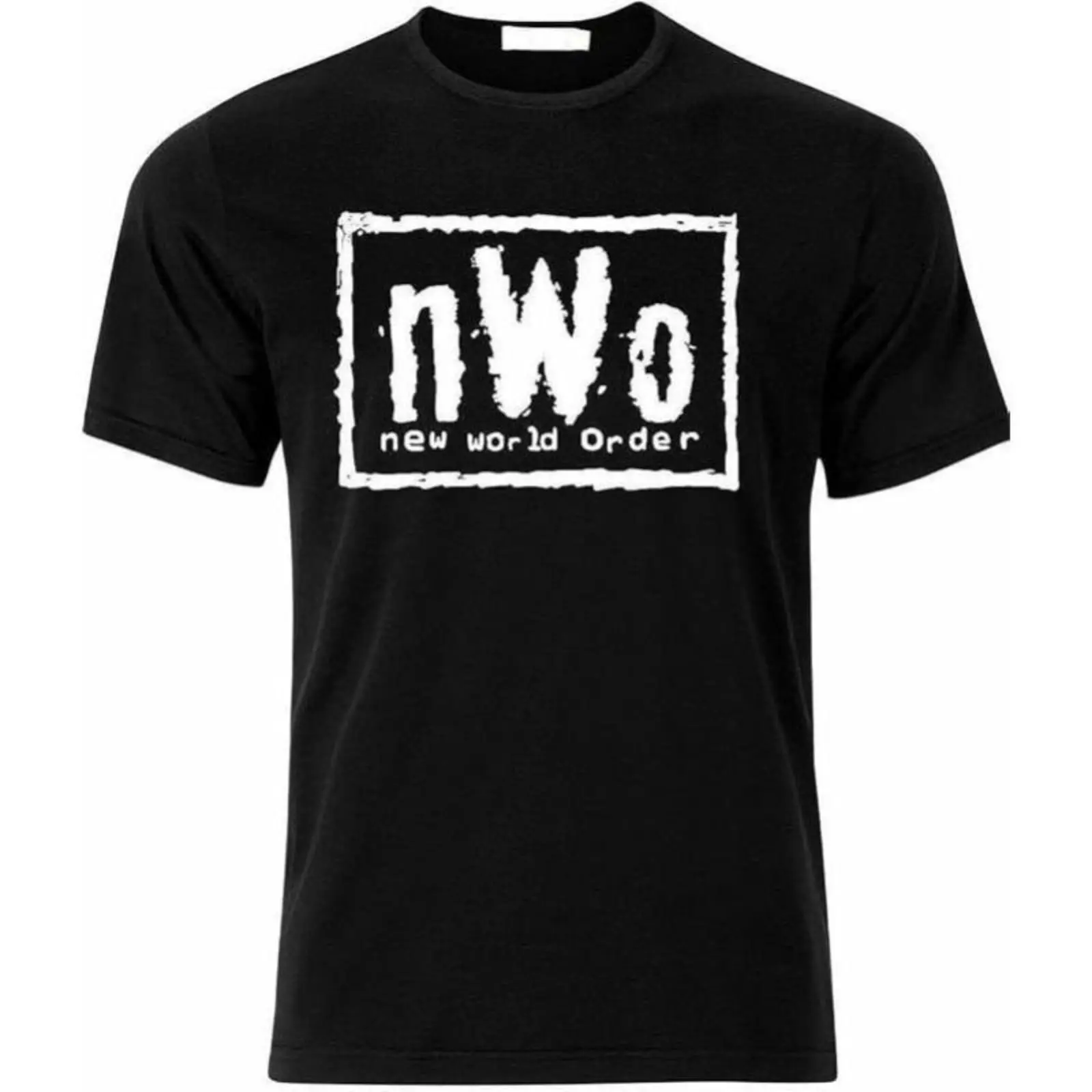Men's Cotton Casual Classic Shortsleeve Wrestling Graphic Tee - NWO New World Order WCW Logo Menswear Tops,clothes for back to school,first day of school outfits