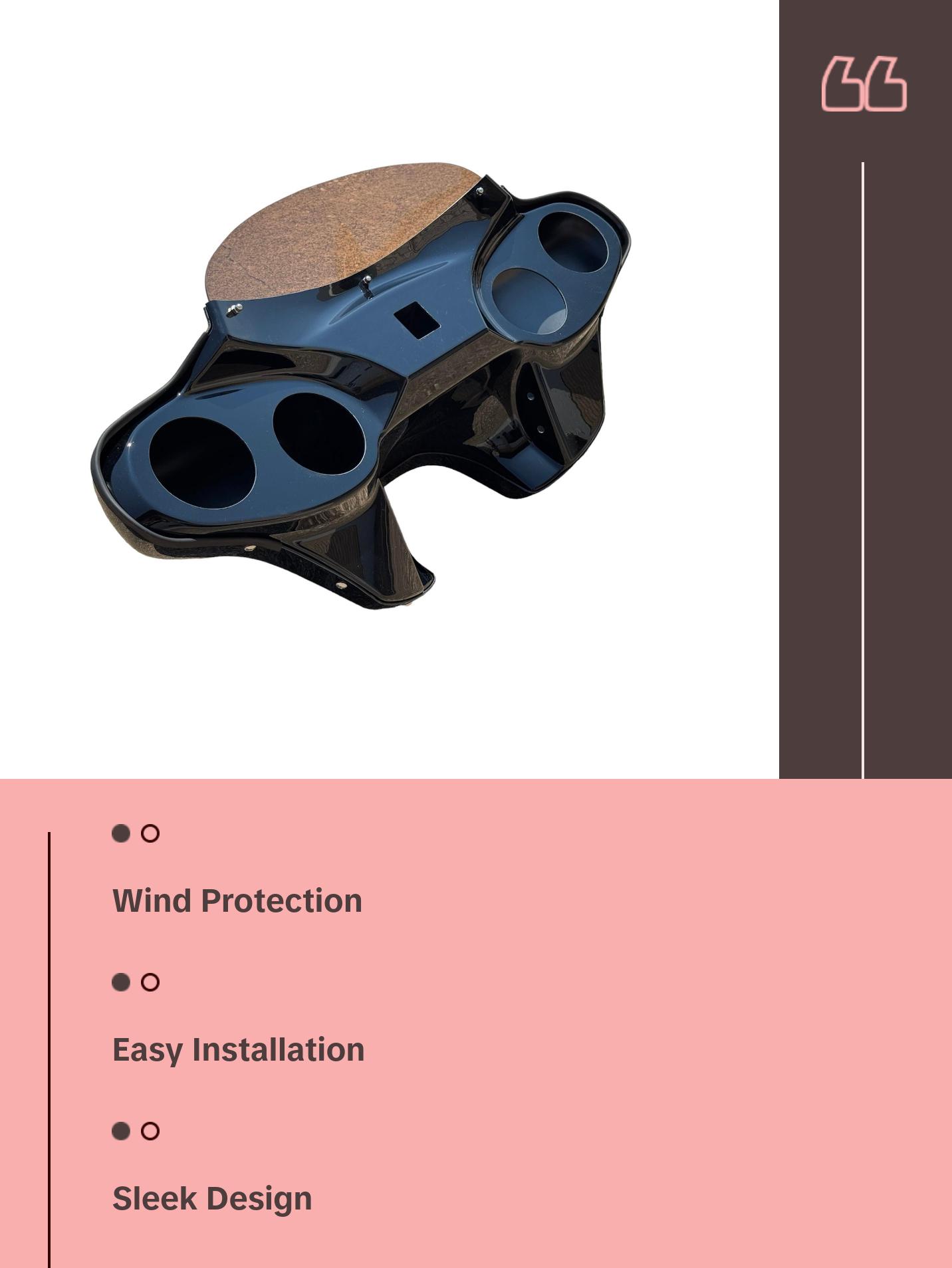 QK Racing Yamaha Road Star 1600/1700 Motorcycle Batwing Fairing 4x5.25 Speakers