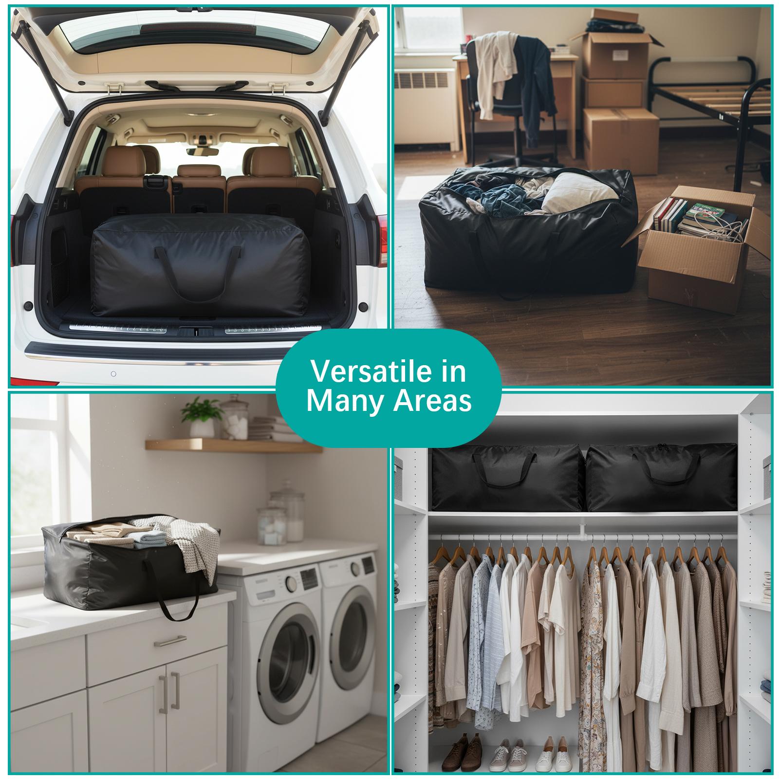 Biloban 6PC Waterproof Moving Bags Heavy Duty with Strong Zipper & Carrying Handles, Sturdy Clothes Storage Bags, Durable Lightweight Packing Bags Totes Organiser, Moving Boxes Alternative, College Dorm Room Essentials #TiktokShopSpringGlowUp