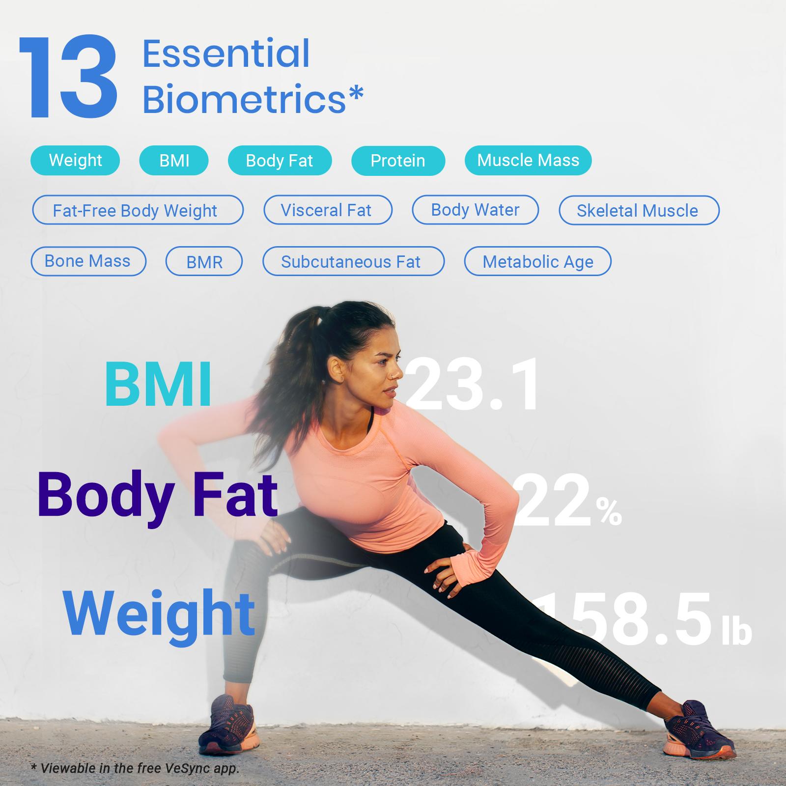 Etekcity Food Nutrition Scale & Body Weight Scale Bundle Healthcare Fitness Accurate Weighing Vesync App, Bundle Set