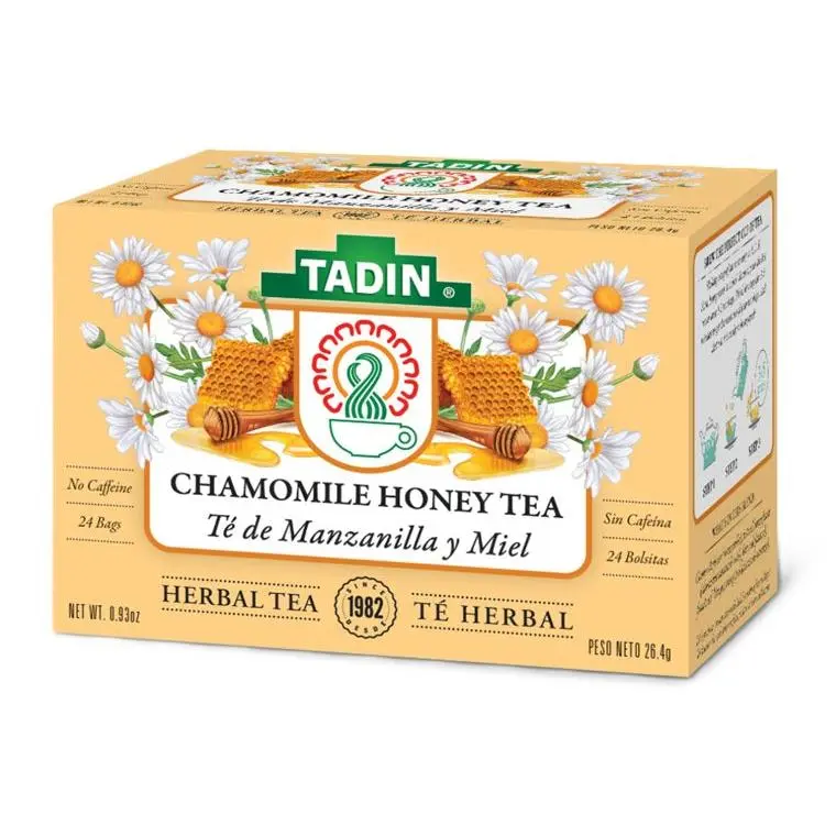 Tadin Chamomile Honey Herbal Tea Bags - 24CT Pack of 6, Soothing Blend, Caffeine-Free Healthy Drink, Herbal Beverage, Healthy Drinks