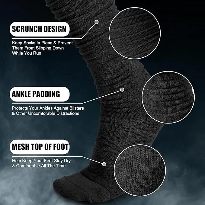 2 pairs of non-slip cotton soccer socks, men's and women's sports socks, extra long knee-high soccer socks This is a perfect Valentine's Day gift for your man.