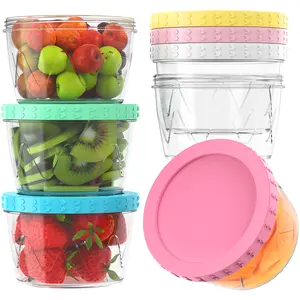 LUOFNI 12 Pack  Food Storage Containers with Lids Leakproof, 17oz & 34oz,Airtight leak-proof Meal Prep Containers For Lunch, On The Go, Leftover, Dishwasher Safe（gift）