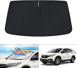 Canvcle Windshield Sun Shade for 2012-2025 Honda CR-V Custom Fit Double Thickness UV Protection Foldable Sun Visor Cover 240T Reflective Polyester