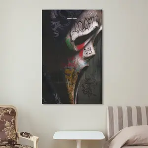 Halloween Ghost Mask Poster – Graffiti Art Horror Print – Scream Inspired UNFRAMED – Hypebeast Halloween Wall Decor Glossy Matte modern artwork Decoration Artistic