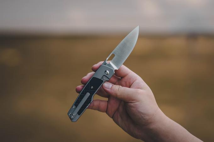 Artisan Cutlery Gambit Pocket Folding Knife with CPM S90V Steel Blade and Titanium Handle Design By Ray Laconico