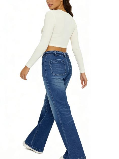 Women Wide Leg Jeans High Waist Baggy Jeans Loose Boyfriend Jeans Denim Pants Y2K