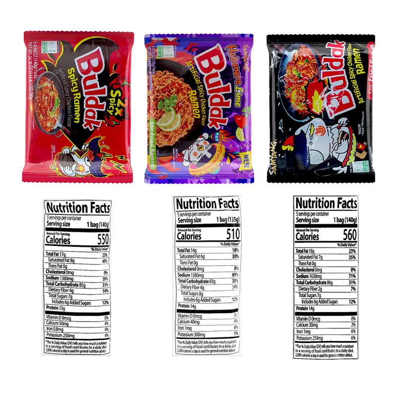 SAMYANG Buldak Spicy Chicken Ramen 12 Packs 11 Flavors Korean Imported Cheese Spicy Fire Chicken Noodles Delicious Instant Food
