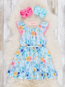 Tropical Flowers Flutter Dress