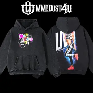 WWEDust4U Retro Vintage Liv Morgan Cry About It Hoodie 100% Premium Cotton Blend Pre-washed Soft Classic Menswear Oversized American-made Apparel