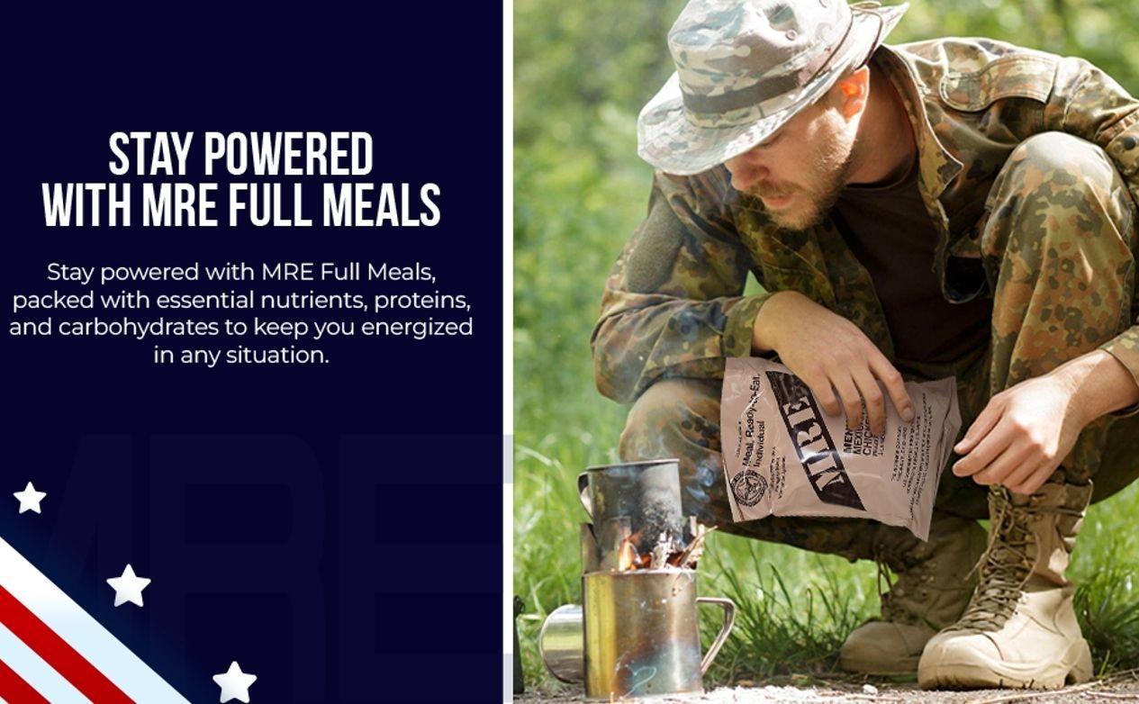 (1 Meal (Random), 1, Count) Wornick MRE Meals Ready to Eat, Emergency Food Supply, Survival Camping Outdoor 12 Pack Inspection 2025, 2026 or Better