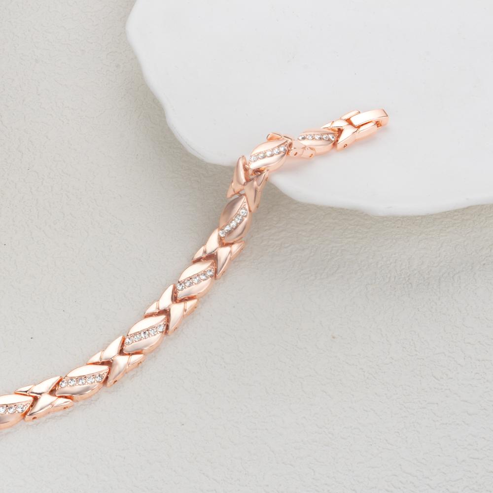 Gold leaf bracelet for women minimalist dainty jewelry elegant daily wear gift