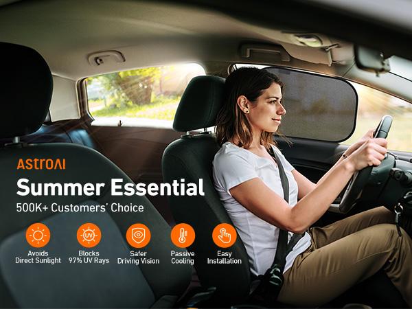 AstroAI Car Window Shades 4 Pack Car Sun Shade for Car Window 20" x 12" Side Window Sunshades - Sun, Glare and UV Rays Protection for Your Child - Fits Most of Cars Spring Car Care AstroAI Car Window Shades 4 Pack Car Sun Shade for Car Window 20" x 12" Side Window Sunshades - Sun, Glare and UV Rays Protection for Your Child - Fits Most of Cars Spring Car Care