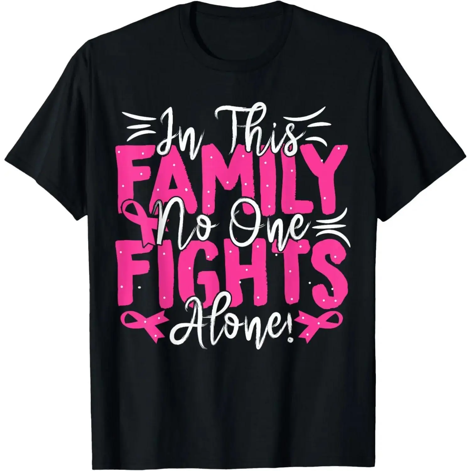 Women's Breast Cancer Awareness Warrior Pink Ribbon Graphic T-Shirt - Unisex Baggy Loose Fit Round Neck Short Sleeve 100% Heavyweight Cotton Tops, Menswear Casual Everyday Tops, Wardrobe Staples, Oversize, Plus Size Basics