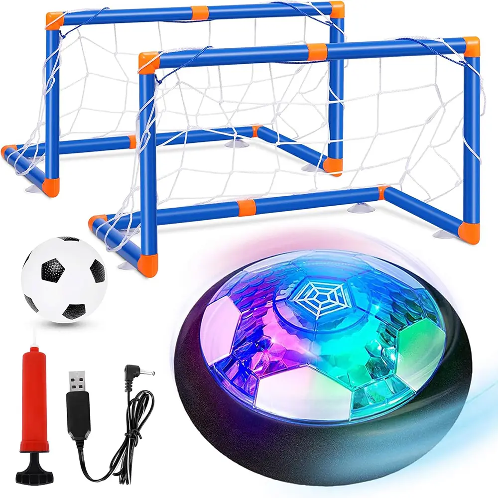 Rechargeable Hover Soccer Ball with LED Lights, Indoor-Outdoor Air Floating Game Set, Top Sports Fun Toy Gift for Kids, Hover Soccer Ball Games, Sporty Ball Games