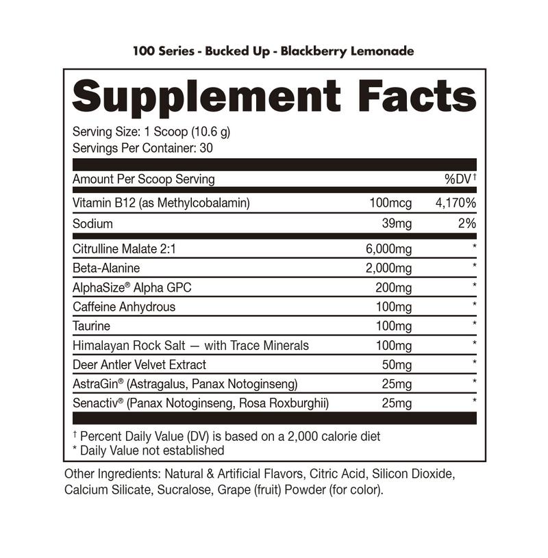 Bucked Up 100 Series Pre-Workout [All Formulas] Fitness Healthcare