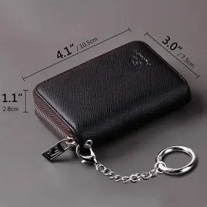 FurArt Women’s Zipper Wallet – RFID Blocking Credit Card & Business Card Holder, Compact Keychain Wallet