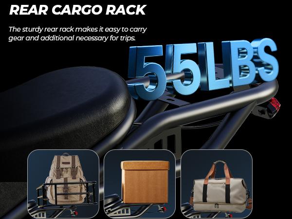 Windhorse V8 Pro Electric Bike for Adults, 20" Fat Tire EBike 31MPH, 65Miles PAS Range, 1500W Peak Motor Electric Dirt Bike with Long Seat, Rear Rack, 48V 15.6AH Battery All-Terrain Electric Mountain Bike for Off-Road Electric bmx, UL2849 Certified