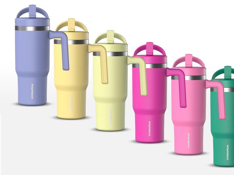 18oz Kids Voyager Tumbler with Handle and Flip-Up Straw Lid | Spill Proof and Leak Resistant | Reusable Stainless Steel Water Bottle