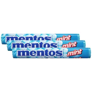 Mentos Chewy Mint, Original Mint Flavor, Easter Candy Essentials for Kids and Adults, 14 Pieces Each (Pack of 3)
