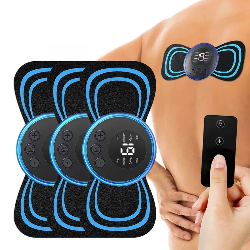 EMS Muscle Stimulator - 8 Modes 19 Levels Intelligent Massage Instrument for Neck Back Waist Hip Leg - Relieves Tiredness Improves Blood Circulation - Small Lightweight Portable，Non-medical devices