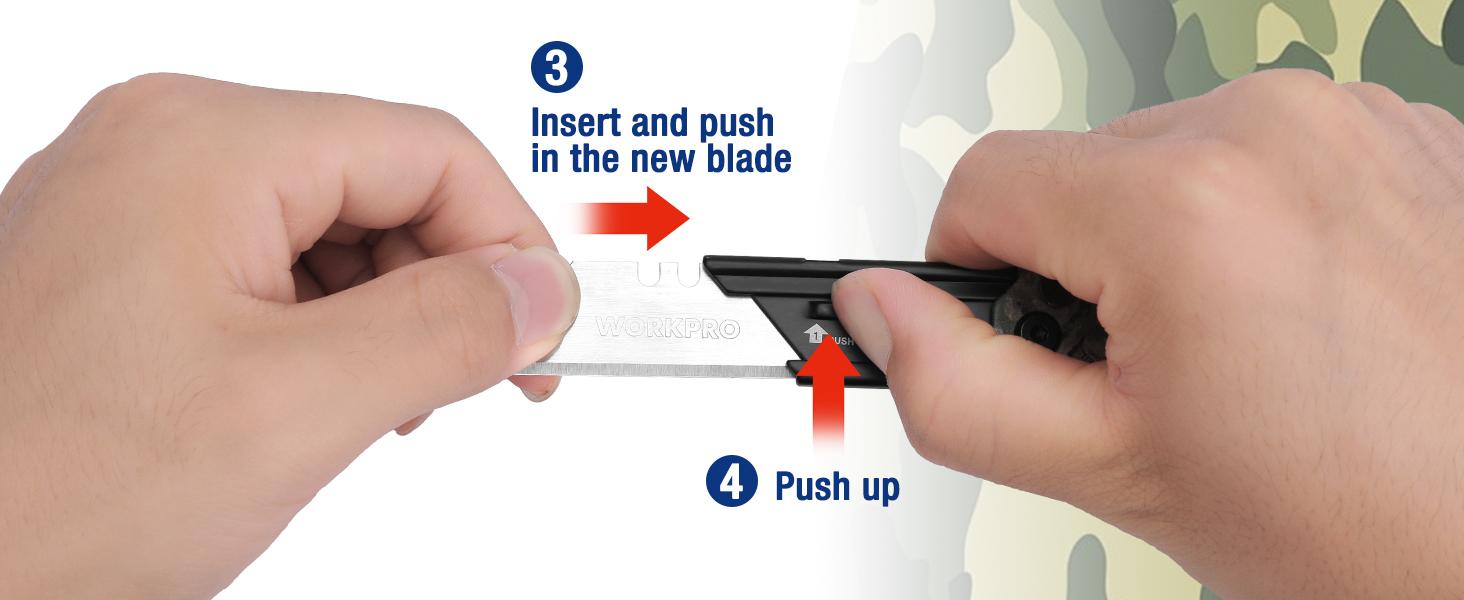 #JumpstartSale WORKPRO 3-Pack Folding Utility Knife, Quick Change Blades Box Cutter, EDC Foldable Pocket Utility Knife Sets with Belt Clip