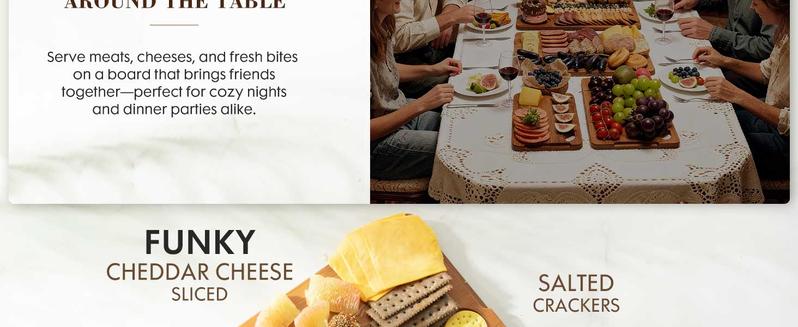 Astercook 4-Piece Bamboo Cutting Board Set with Holder Composite Side Cutting Board for Kitchen Use Chopping Kitchen Knives