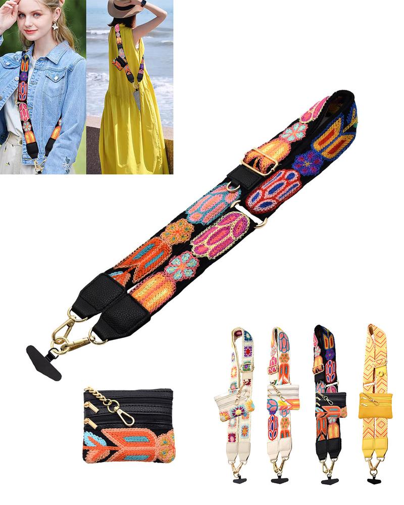 Clip and Go Strap for Phone With Wallet Crossbody,Phone Lanyard crossbody and Phone Strap crossbody, Phone strap With Wallet ,Phone Strap crossbody with zipper pouch wallet ,Adjustable Mobile Phone strap Gift for Valentine's Day