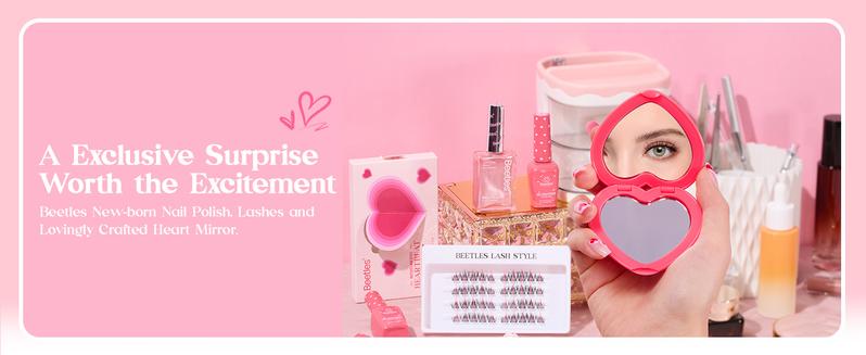 【Exclusive to TikTok】Beetles HEARTBEAT Gel Nail Polish Set,Glitter Pearl Gel Cat Eye diy salon nails at home gift Cosmetic Manicure Cutics Fall Nail Halloween Nail Black Friday Winter Nail Christmas Gift