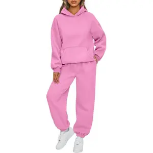 Womens 2 Piece Outfits Lounge Hoodie Sweatsuit Sets Plus Size Fall Fashion Clothes Airport Travel Pants Tracksuits